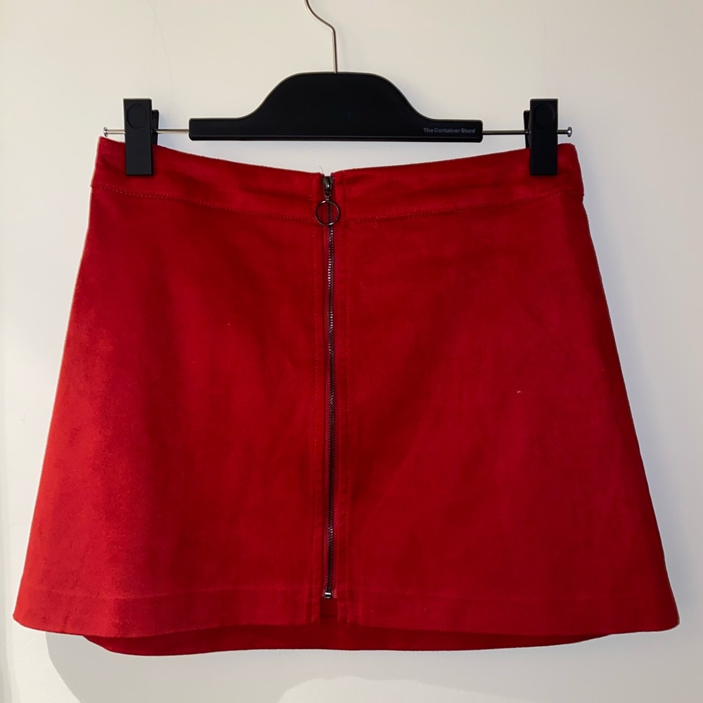 Zara front-zip mini skirt